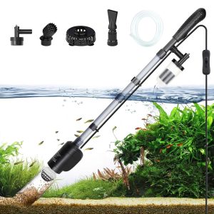 AQQA Electrical Aquarium Vacuum Gravel Cleaner – 6-in-1 Multi-Practical Water Changer for Fish & Turtle Tanks (20W, 320GPH) – Full Aquarium Cleansing Software Set for Water…