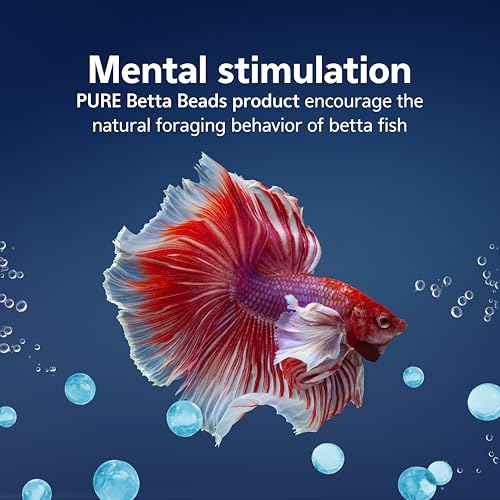 Aqueon PURE Betta Beads - Water Care Resolution for Unfiltered Aquariums, Retains Water Clear and Aids in Natural Sludge Breakdown, Blue