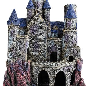 Penn-Plax Age-of-Magic Wizard’s Fort Aquarium Ornament – Resin for Freshwater and Saltwater Fish Tanks – Giant (RRW8)