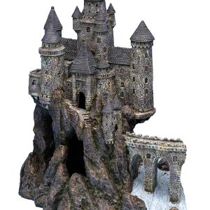 Penn-Plax Age-of-Magic Wizard’s Fortress Aquarium Decoration – Protected for Freshwater and Saltwater Fish Tanks – Further Giant – Half A